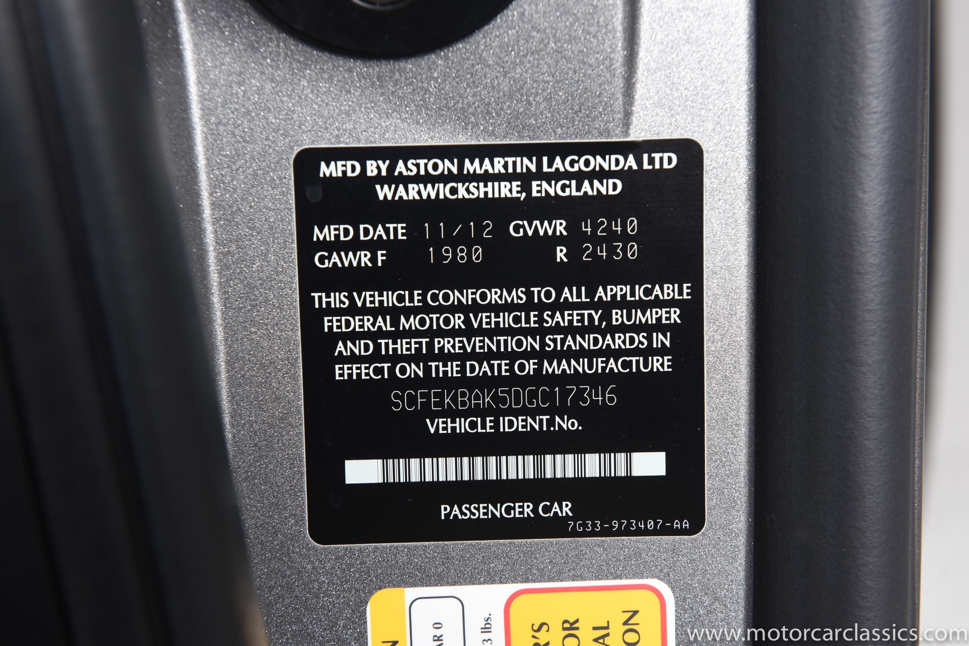 Used 2013 Aston Martin V8 Vantage For Sale ($64,500) | Motorcar ...